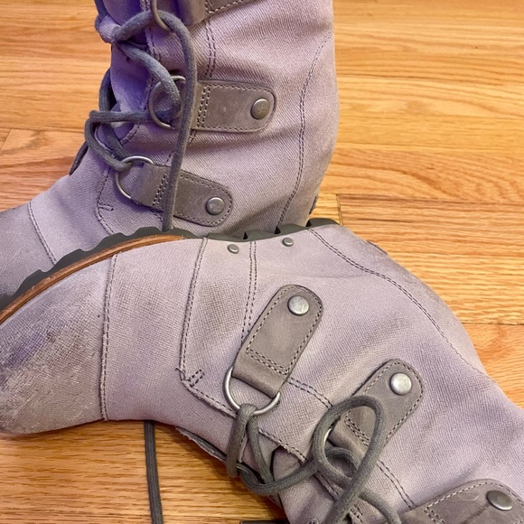 Women's Sorel Gray Chic Lace-Up Ankle Boots Size 5.5 - Picture 11 of 16